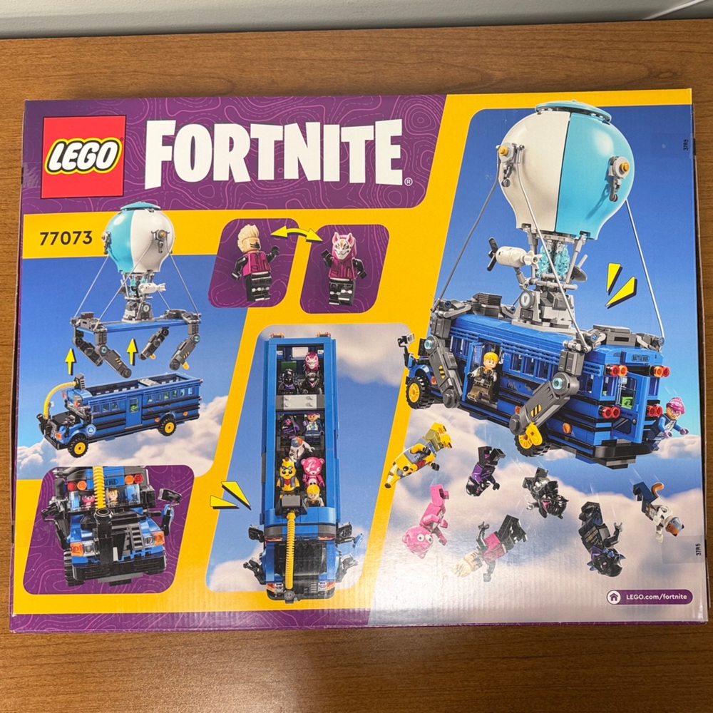 Lego Fortnite Blue Battle Bus Playset with Yellow Accents - Picture 2 of 2